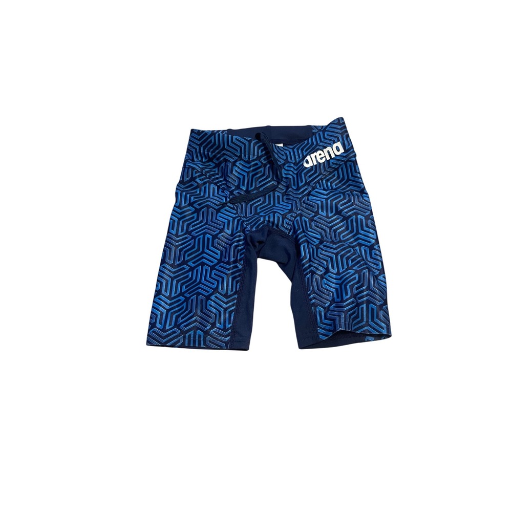 Arena Boys Kikko Jammer F Swim Shorts Navy Blue Geometric Size 22 006495 I10